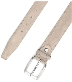 Online Riem Suede Wit Heren Riemen