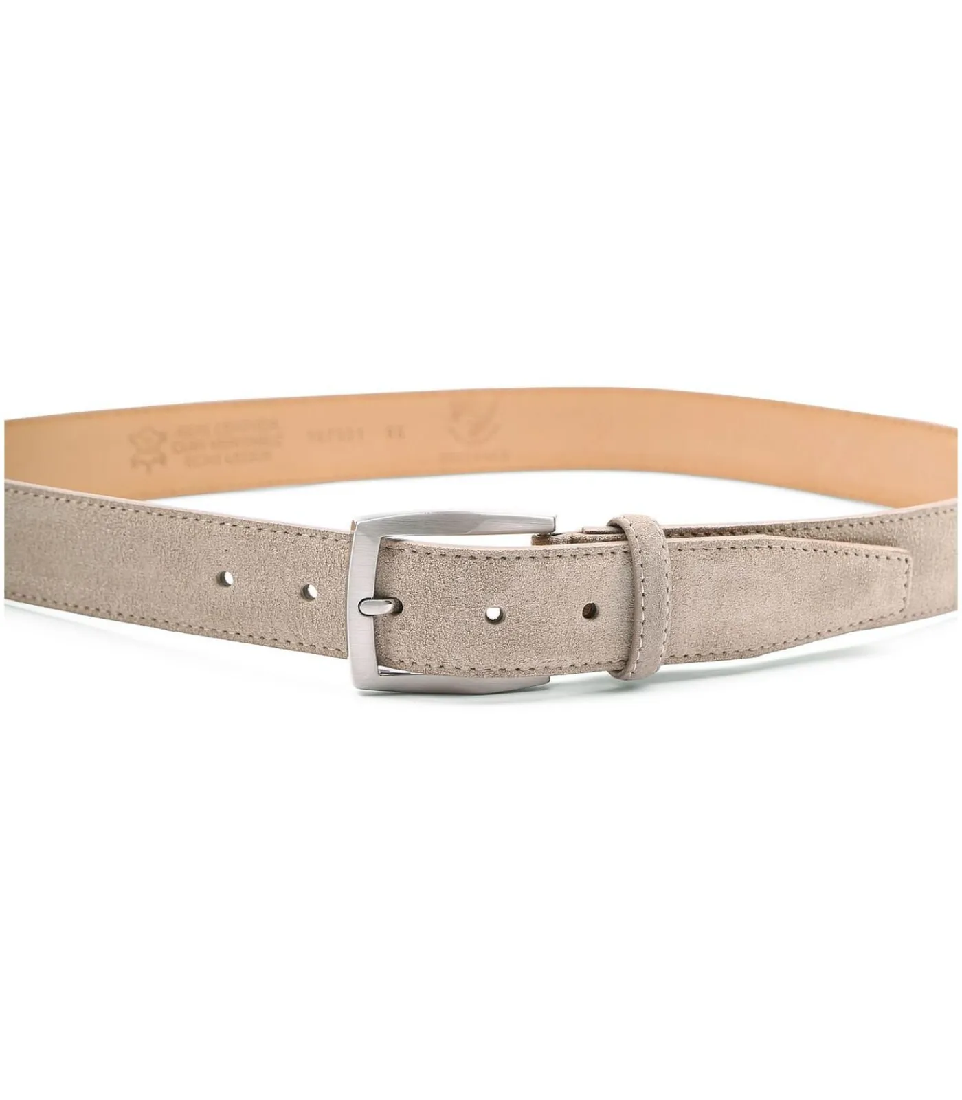 Online Riem Suede Wit Heren Riemen