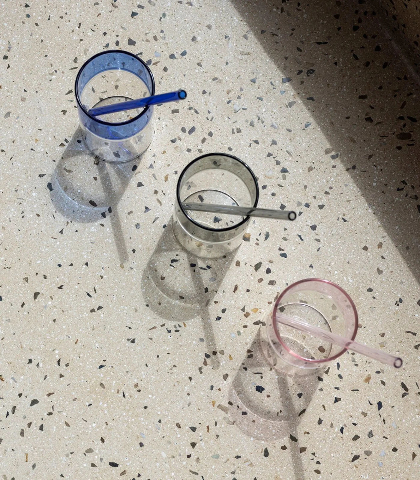 ONA Rietje 20cm glas blauw Cruse - set/4