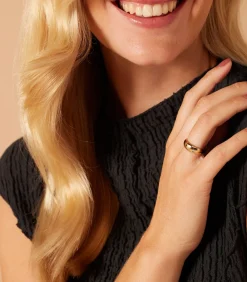 DAMES Lucardi Ring 14 Karaat Goud - Geelgoud