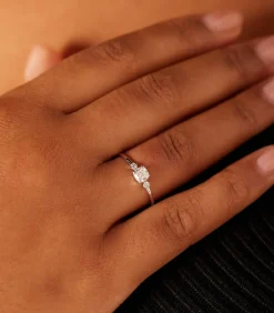 Clearance Ring 14 Karaat Goud - Witgoud DAMES Ringen