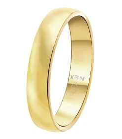 Heren Lucardi Ring 'Malaga' Staal - goudkleurig