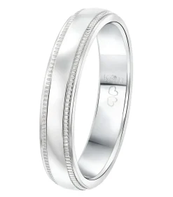 Heren Lucardi Ring 'Marbella' Staal - zilverkleurig