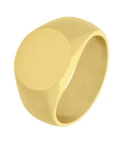 Heren Lucardi Ring Staal - goudkleurig