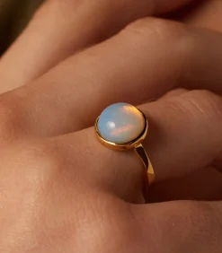 DAMES Lucardi Ring Staal - Goudkleurig