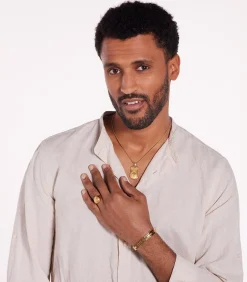 Clearance Ring Staal - goudkleurig Heren Ringen