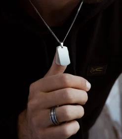 Heren Lucardi Ring Staal - zilverkleurig