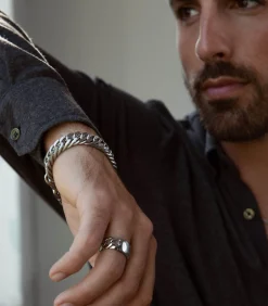 Sale Ring Staal - zilverkleurig Heren Ringen