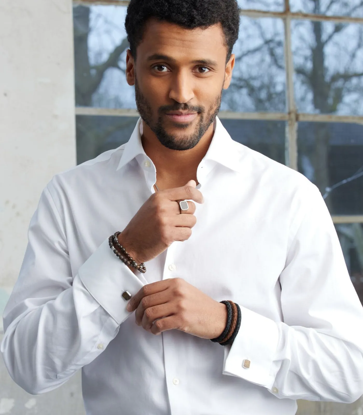 Outlet Ring Staal - zilverkleurig Heren Ringen