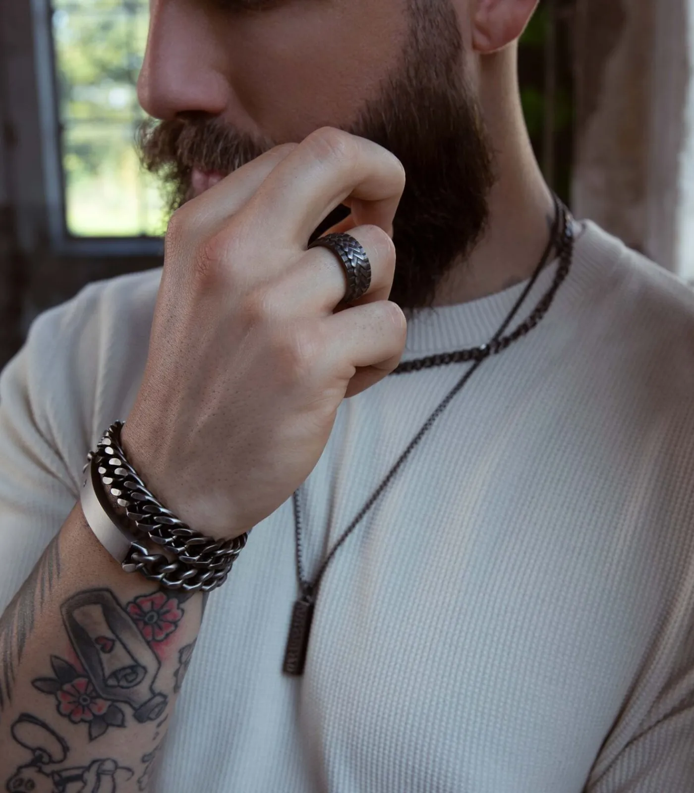 Ring Staal - zilverkleurig Heren Ringen