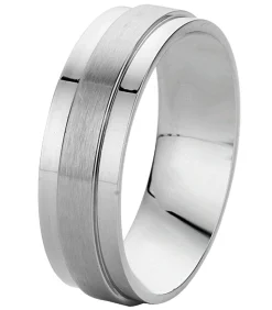 Heren Lucardi Ring Staal - zilverkleurig