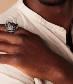 Heren Lucardi Ring Staal - Zilverkleurig