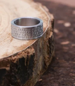 Heren Lucardi Ring Staal - zilverkleurig