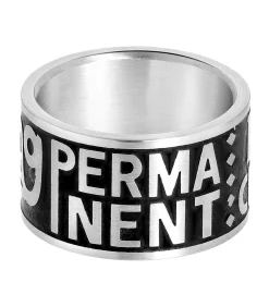 Heren Lucardi Ring Staal - zwart