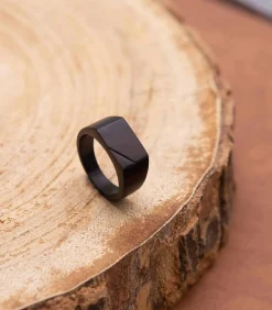 Heren Lucardi Ring Staal - zwart