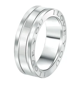 Heren Lucardi Ring 'Venice' Staal - zilverkleurig