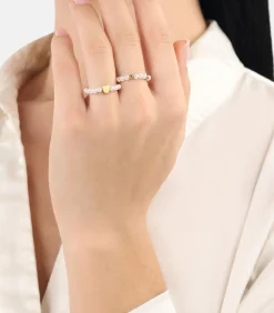 DAMES Amor Ring voor dames, roestvrij staal, glaskraal | hartje