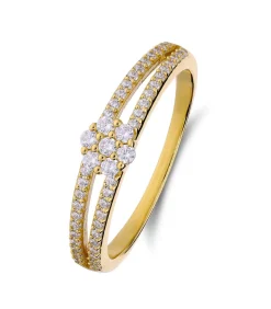 Outlet Ring Zilver - Goudkleurig DAMES Ringen