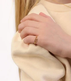 DAMES Lucardi Ring Zilver - goudkleurig