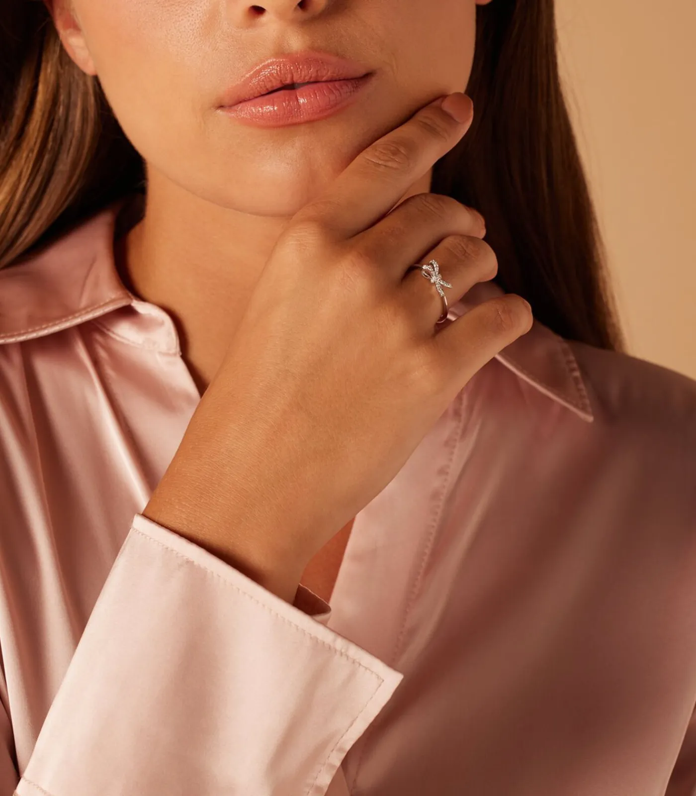 Ring Zilver - Strikje DAMES Ringen