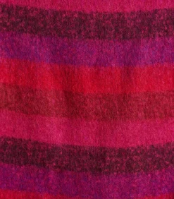 DAMES La Fée Maraboutée Rode mohair sjaal met strepen