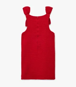 Online Rode Mouwloze Kinderjurk met Strikdetails Kinderen Kleedjes