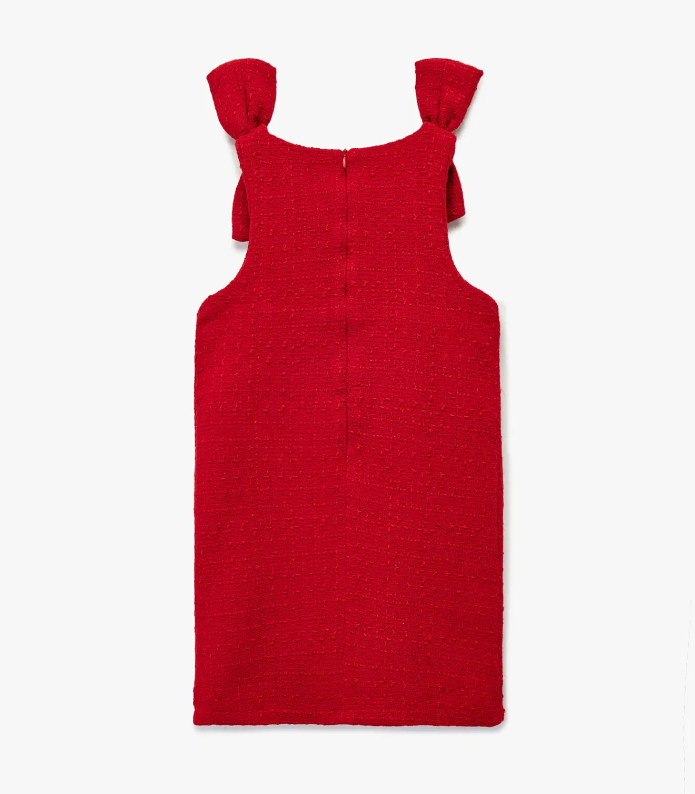 Online Rode Mouwloze Kinderjurk met Strikdetails Kinderen Kleedjes