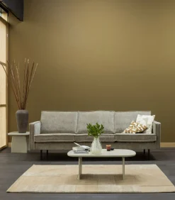 Best Rodeo Zits Bank - Ribstof - Donkerzand - 85x277x86 Zetels