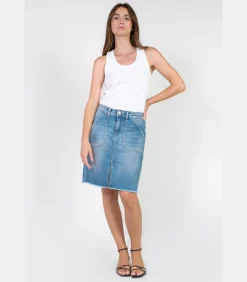 DAMES Le Temps des Cerises Rok recht van jeans LEDISI