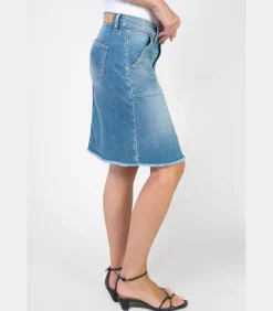 DAMES Le Temps des Cerises Rok recht van jeans LEDISI