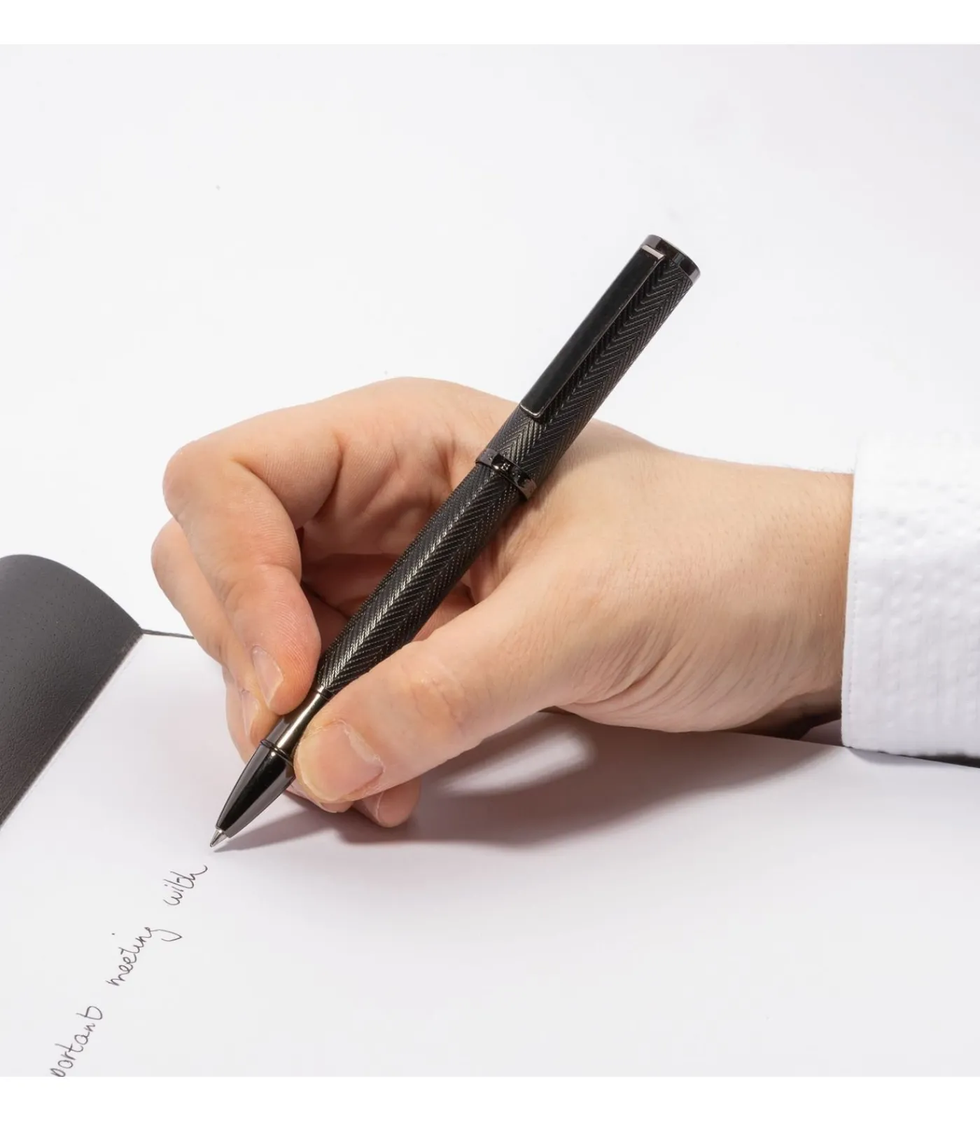 Hugo Boss Rollerpen Formation Herringbone Gun