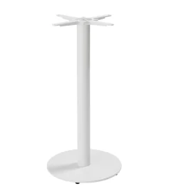 Oviala Ronde hoge tafel 60 cm met wit onderstel en wit marmeren blad