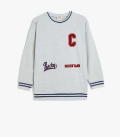 Hot Ronde kraag Applique Gedetailleerd Sweatshirt Kinderen Truien & Vesten