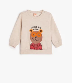 Best Ronde kraag Applique Gedetailleerd Sweatshirt Kinderen Truien & Vesten