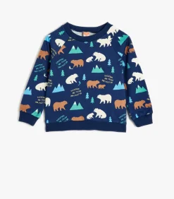 Kinderen Koton Ronde kraag Drukknoop gedetailleerd Sweatshirt