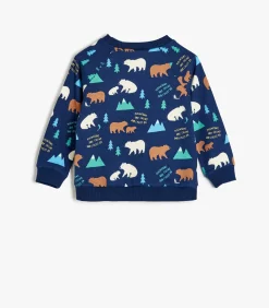 Kinderen Koton Ronde kraag Drukknoop gedetailleerd Sweatshirt