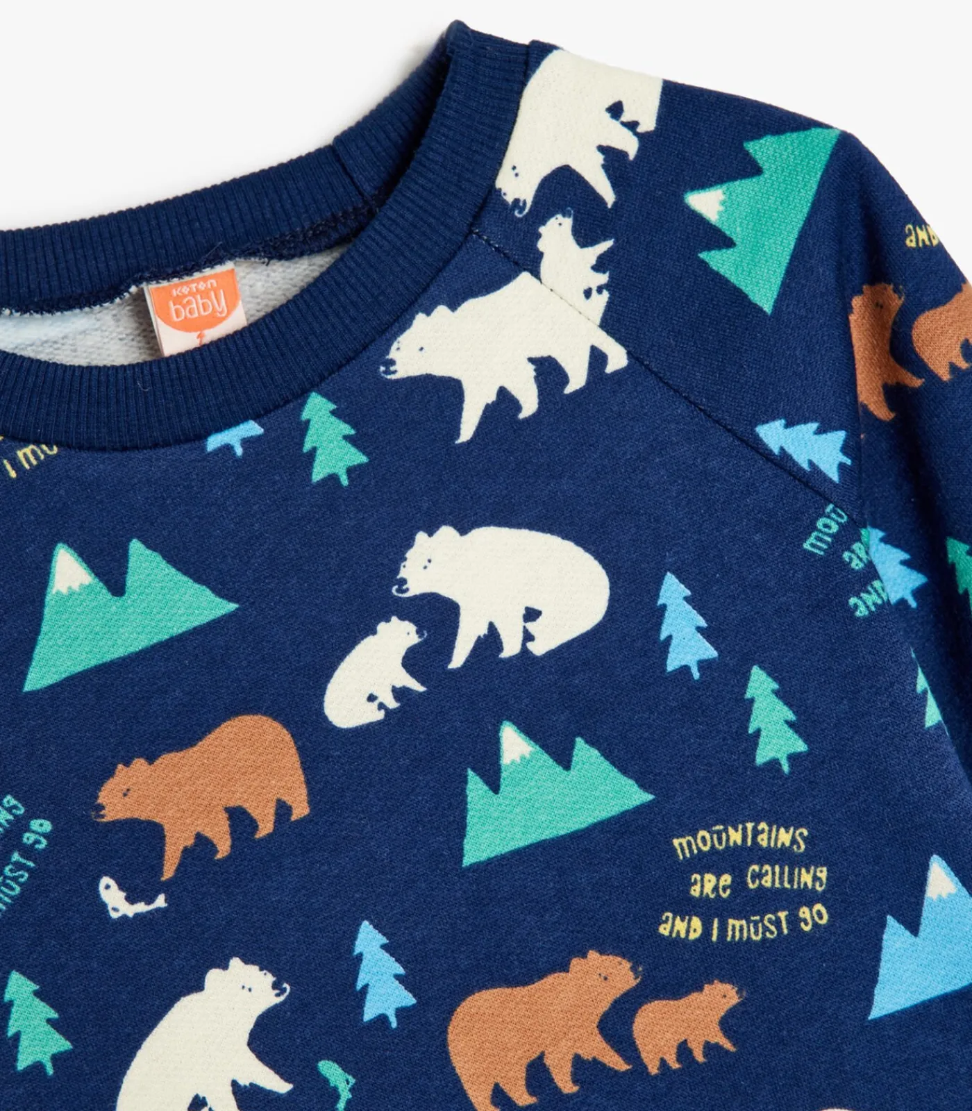 Kinderen Koton Ronde kraag Drukknoop gedetailleerd Sweatshirt