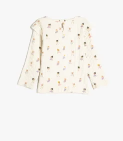 Kinderen Koton Ronde kraag Lange mouw T-shirt