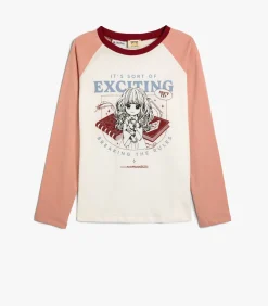 Kinderen Koton Ronde kraag Lange mouw T-shirt