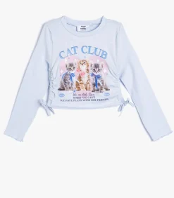 Kinderen Koton Ronde kraag Lange mouw T-shirt