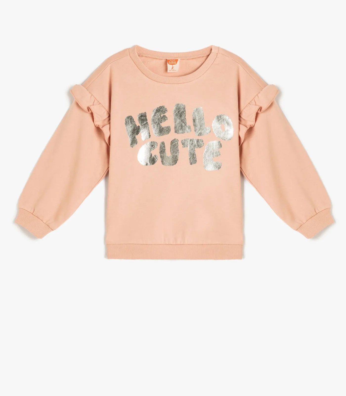 Kinderen Koton Ronde kraag Ruches Gedetailleerd Sweatshirt