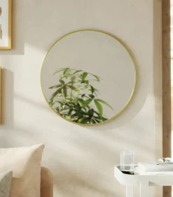 Online Ronde metalen wandspiegel Spiegels