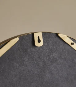 Discount Ronde spiegel van metaal en hout 60 cm Andrea Spiegels