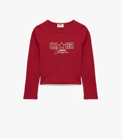 Clearance Rood Kinder T-shirt Langemouwen Kinderen Tops