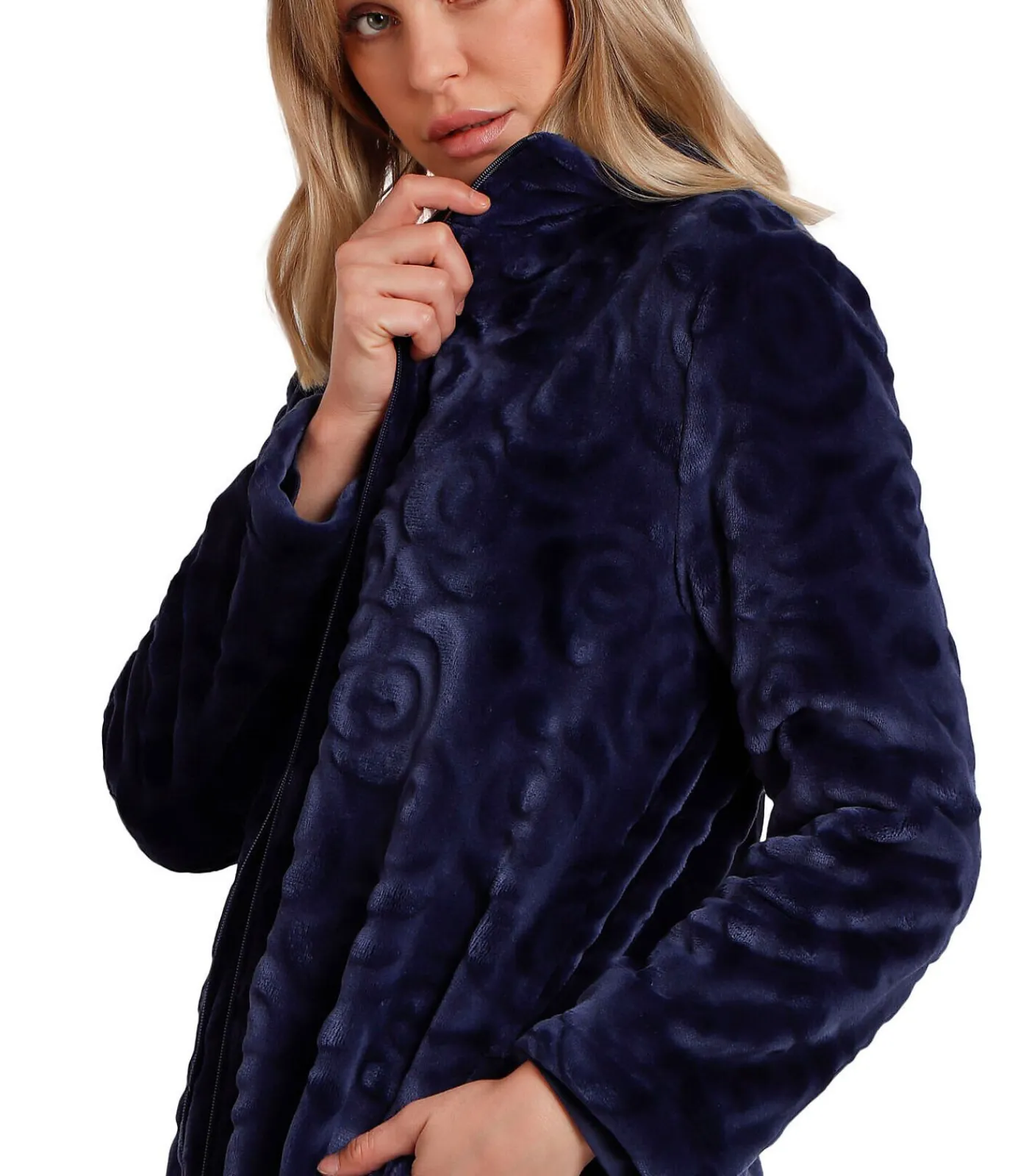 DAMES ADMAS Rosas Lange jas voor binnen Jacquard