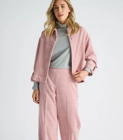 Outlet Roze bloesjasje in velours DAMES Maatpakken & Blazers