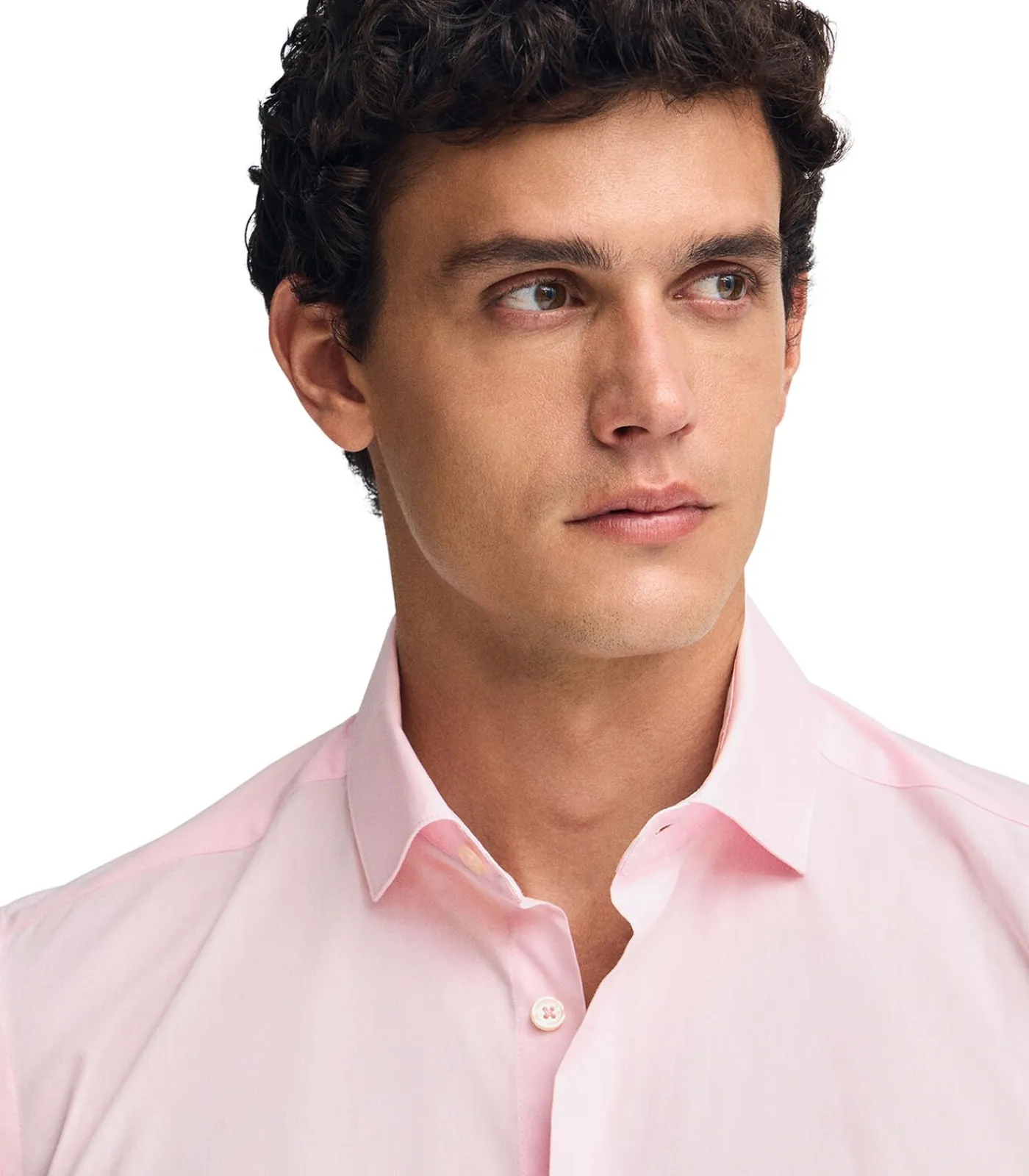 Discount Roze hemd van poplin katoen met slim fit en Rigby Go-logo Heren Hemden