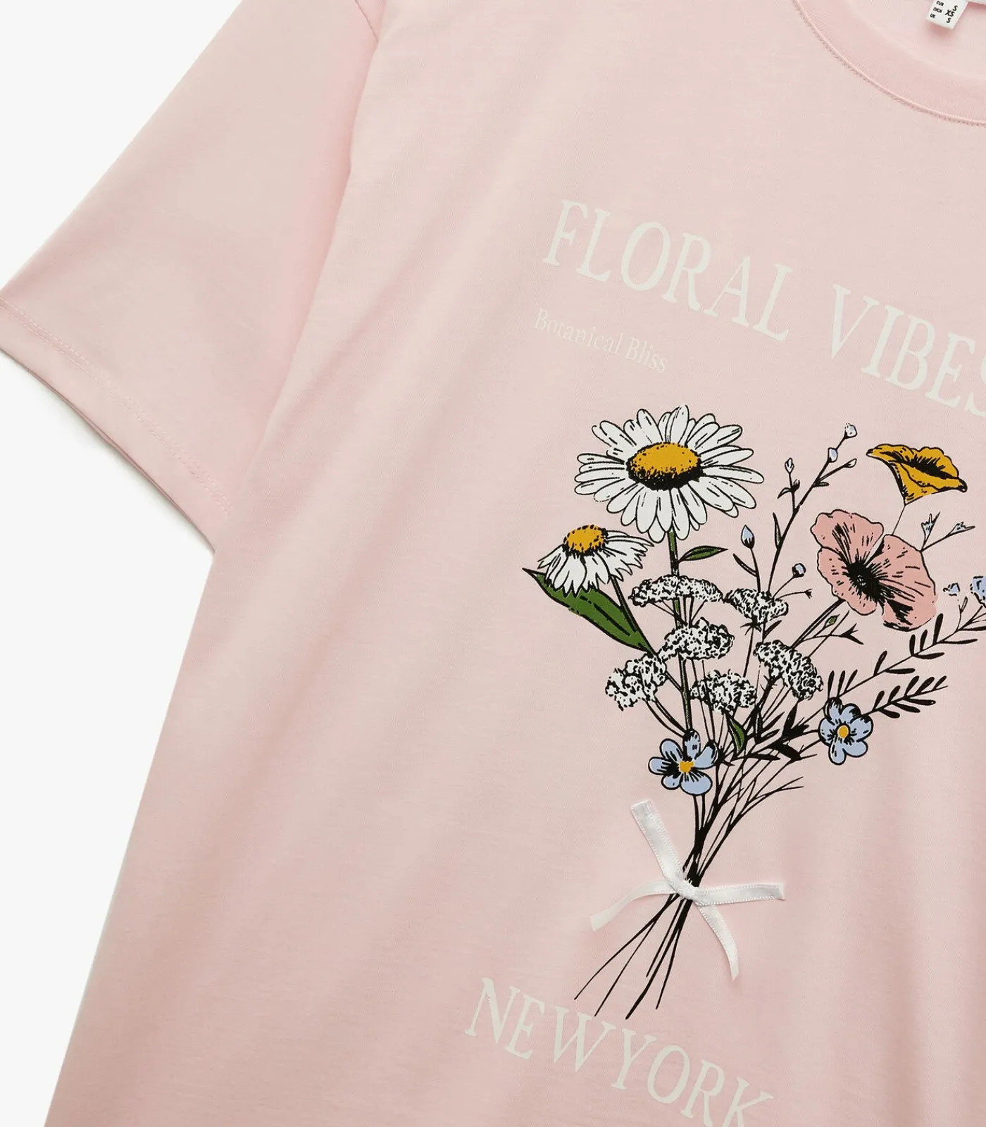 DAMES Koton Roze T-shirt Korte Mouwen Bloemenprint