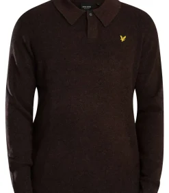 Heren Lyle & Scott Rugby Relaxed Poloshirt Van Lamswolmix
