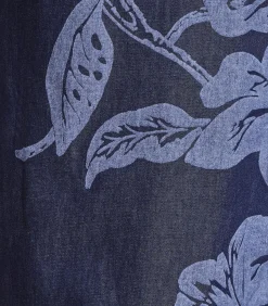 Outlet Ruimvallende blauwe jumpsuit met bloemenprint en bandjes DAMES Jumpsuits